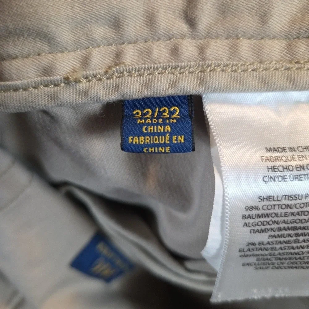 Polo Ralph Lauren Jeans Mens 32x32 Beige Stretch Slim Straight Fit 5 Pocket